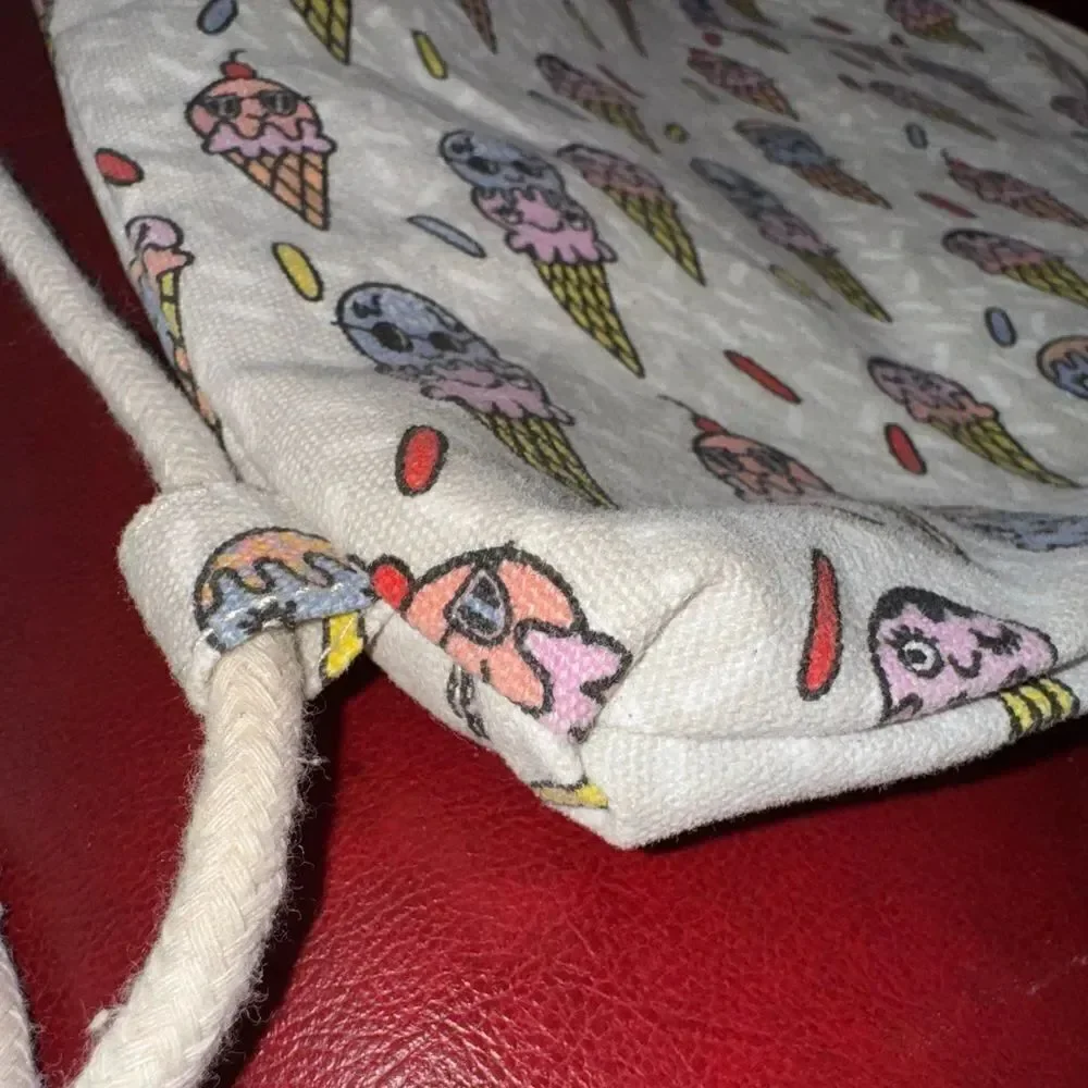 SKECHERS Fun Ice-Creams Print Drawstring Bag NWOT